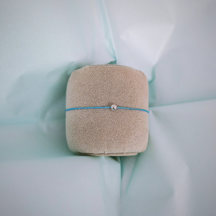 Bratara Snur Rosu Bebe cu Biluta de Argint 4mm [5]