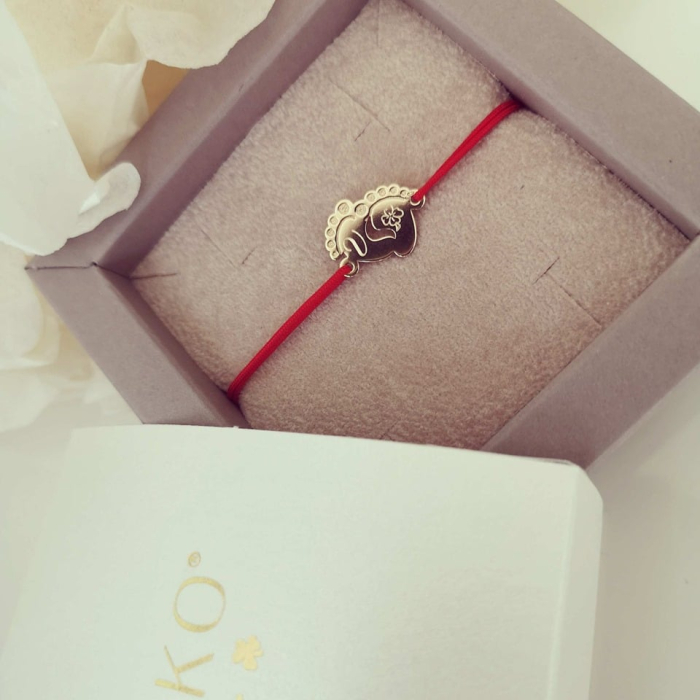 Bratara Talpite Bebe Personalizata Aur Galben 14K cu Gravura [3]