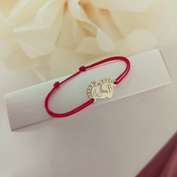 Bratara Talpite Bebe Personalizata Aur Galben 14K cu Gravura [6]