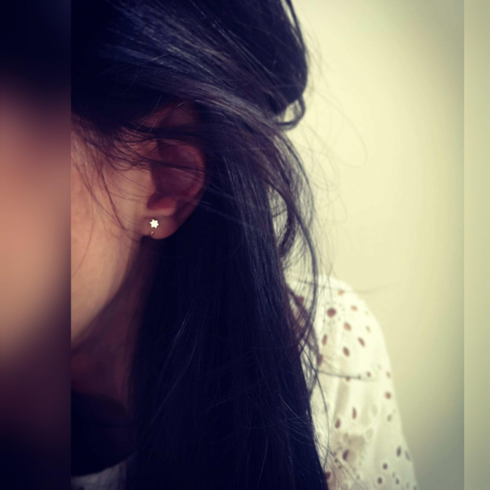 Cercei aur galben Mini Stele [3]