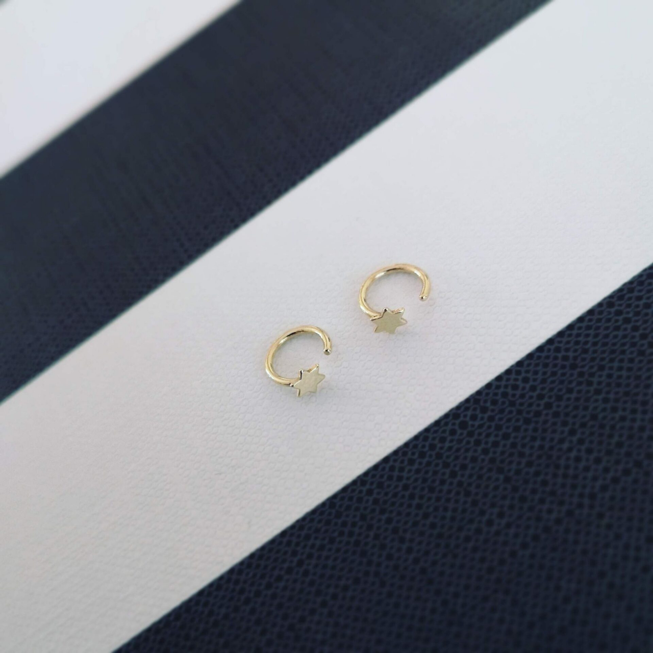 Cercei aur galben Mini Stele [4]