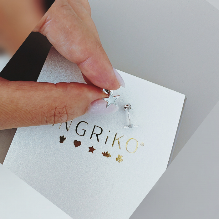 Cercei de argint 925 cu stelute sidef [3]