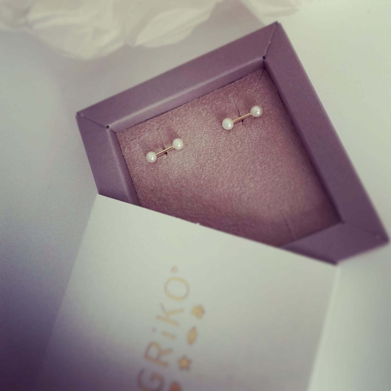 Cercei duo Perle, aur galben 14K [4]