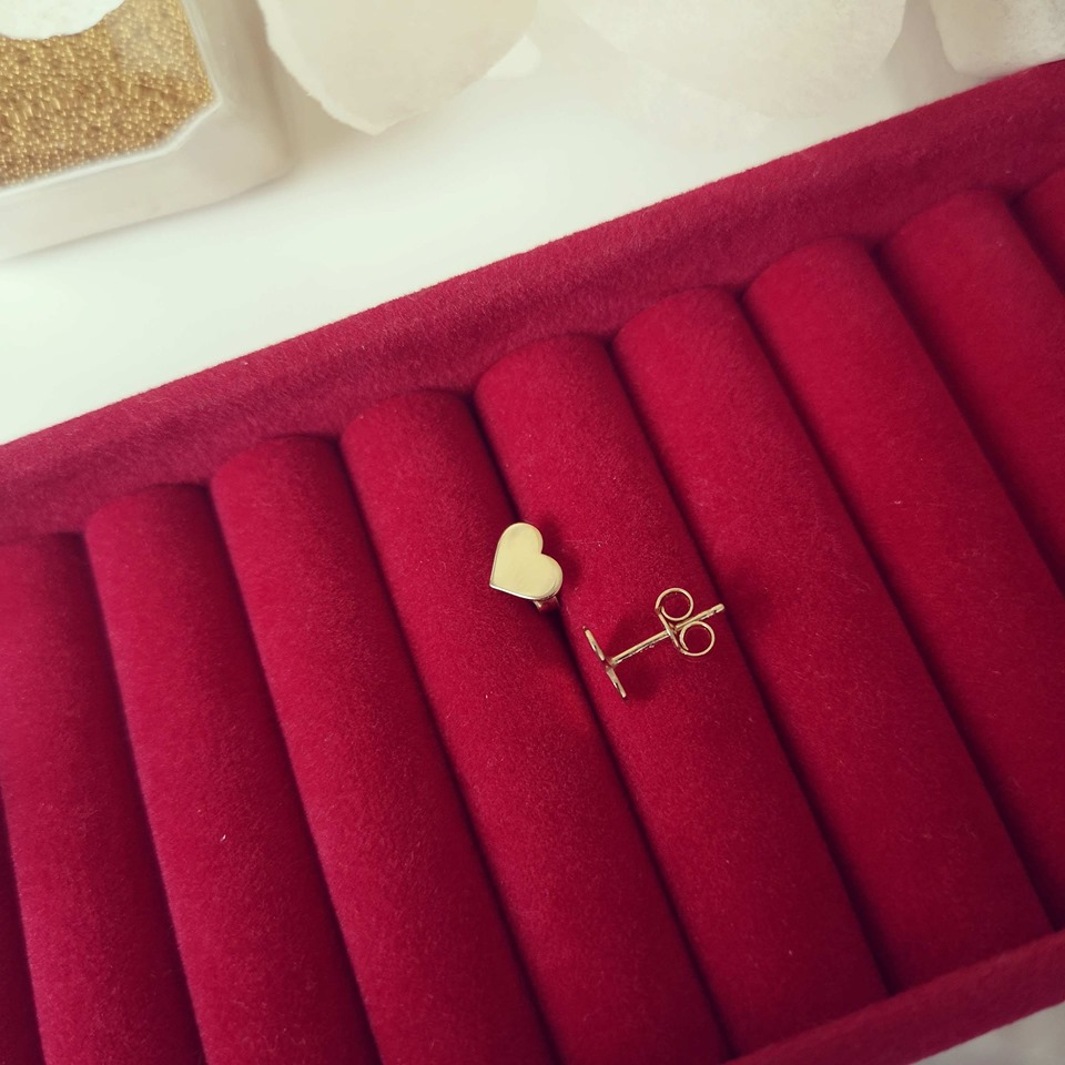 Cercei Inimi Aur galben 14K [3]