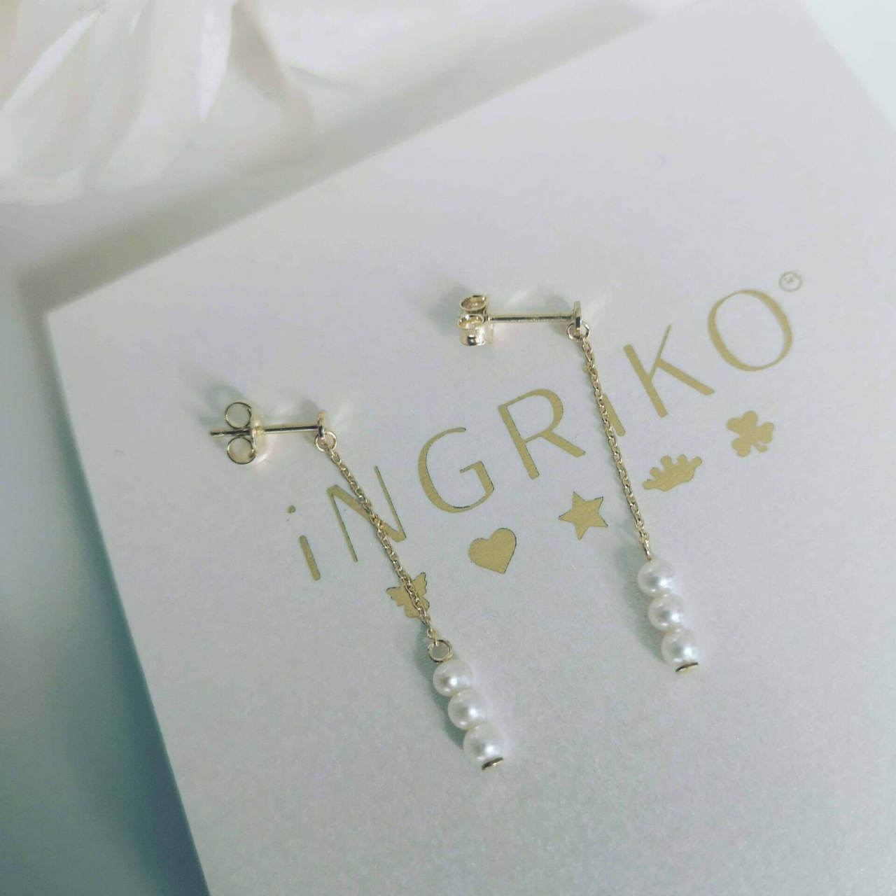 Cercei Perle, aur galben 14K [6]