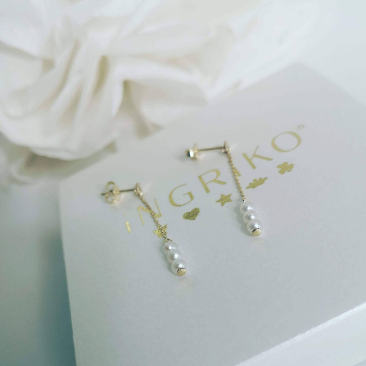 Cercei Perle, aur galben 14K [5]