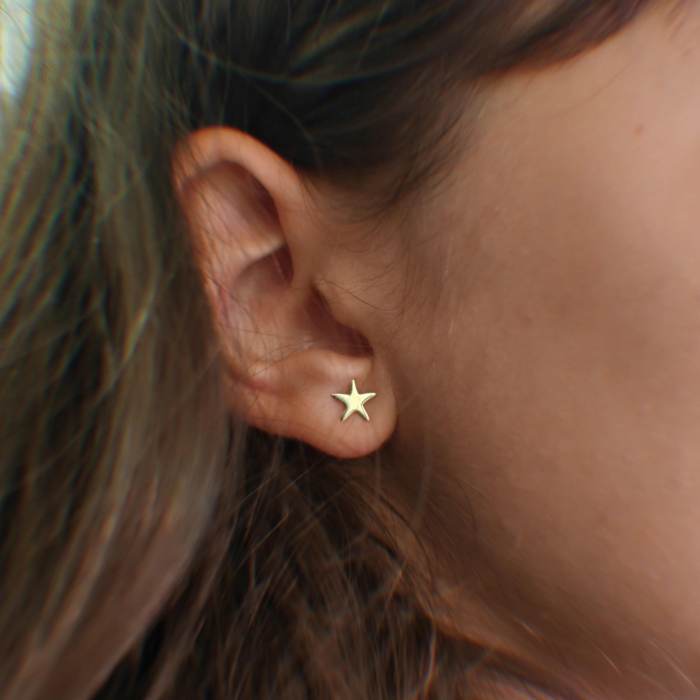 Cercei stea de mare din aur 14K [2]