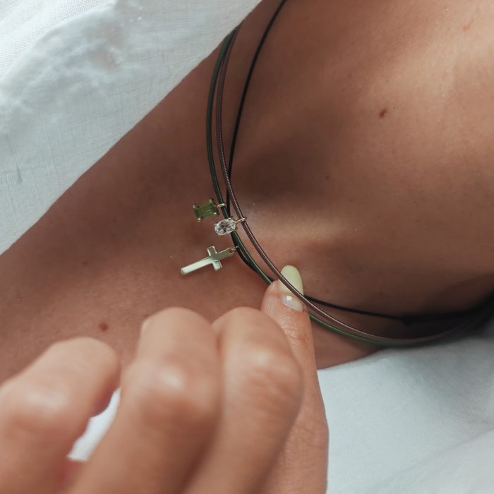Colier Choker Personalizabil cu Inchidere din Aur Galben 14K Ingriko [9]
