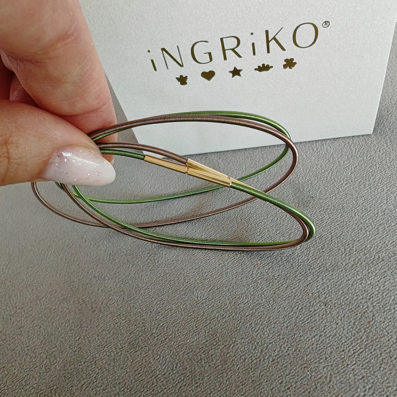 Colier choker tip colan colorat [8]