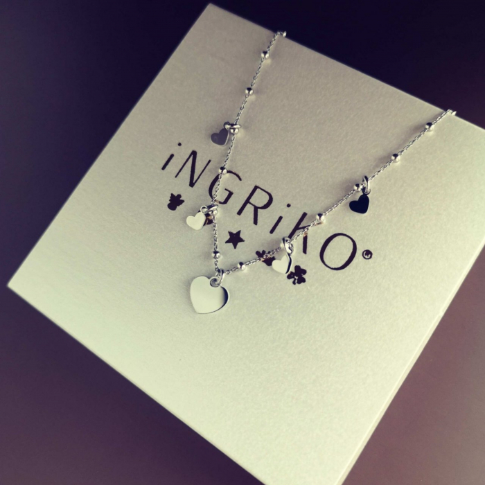 Colier din argint cu inimi [5]