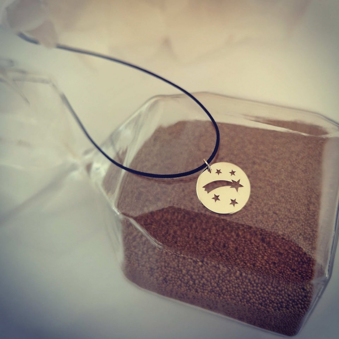 Colier snur cu pandantiv aur 585 stea cazatoare