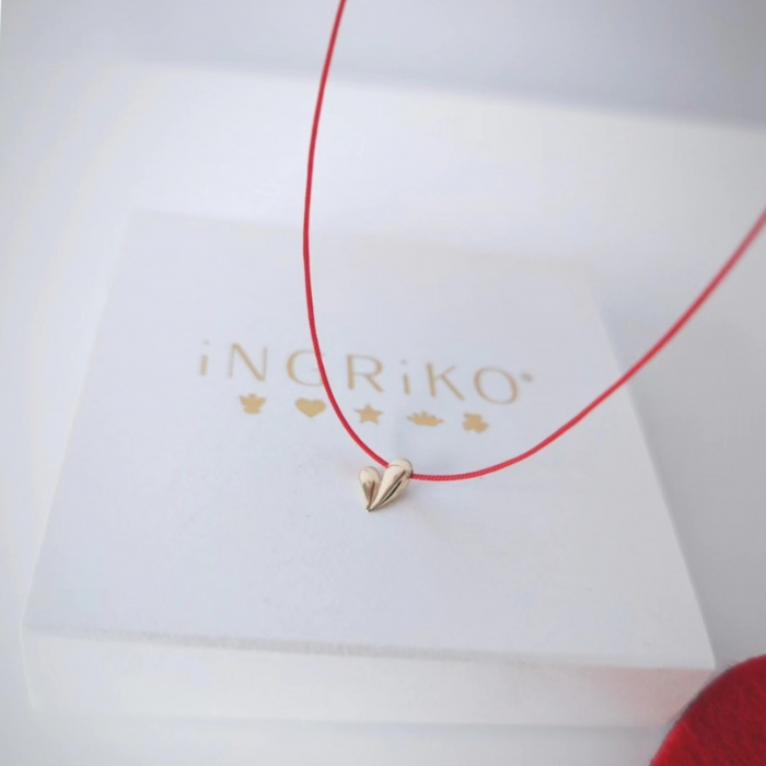 Colier snur inima aur galben 14K [4]