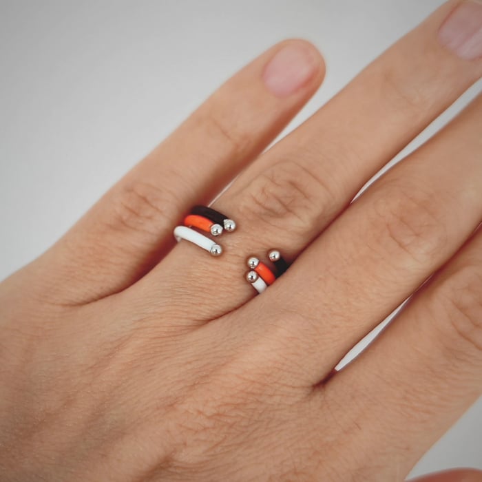 Inel argint 925 cu email negru [3]