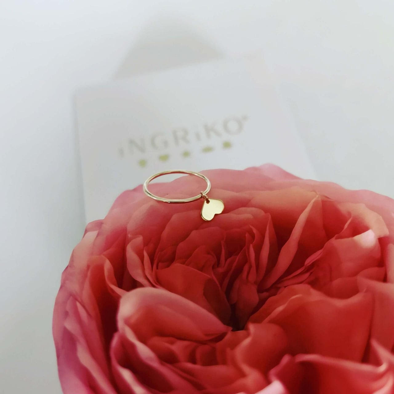 Inel falanga aur 14K cu inima [8]
