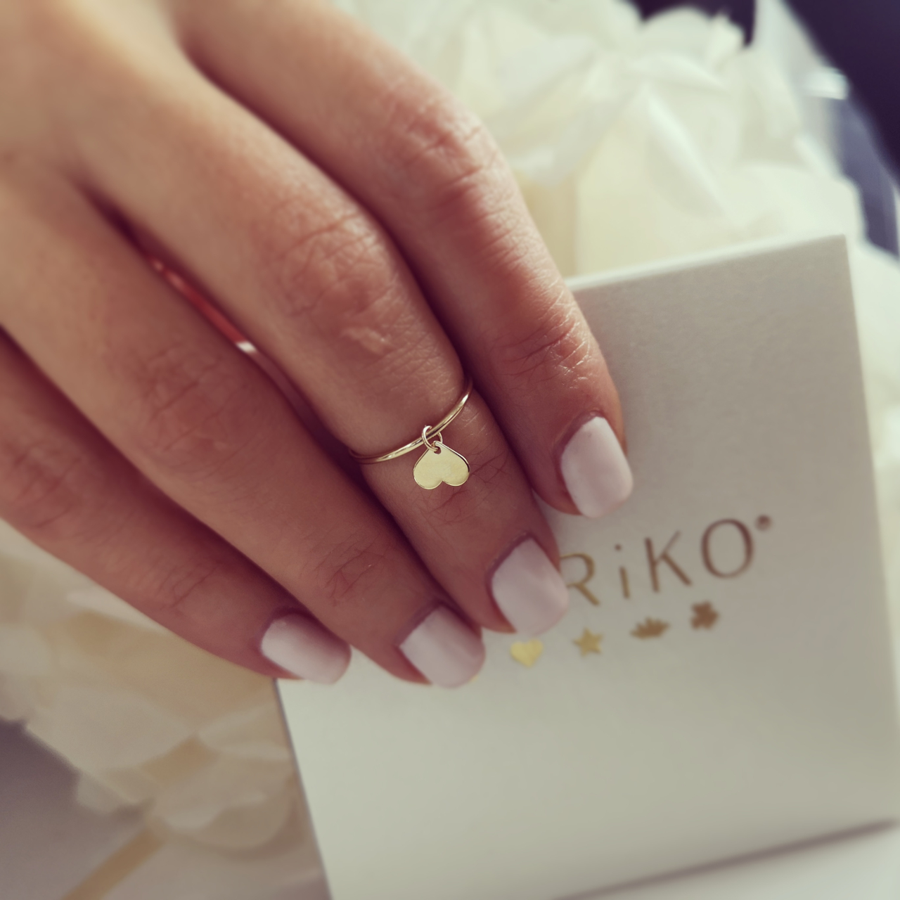 Inel falanga aur 14K cu inima [6]