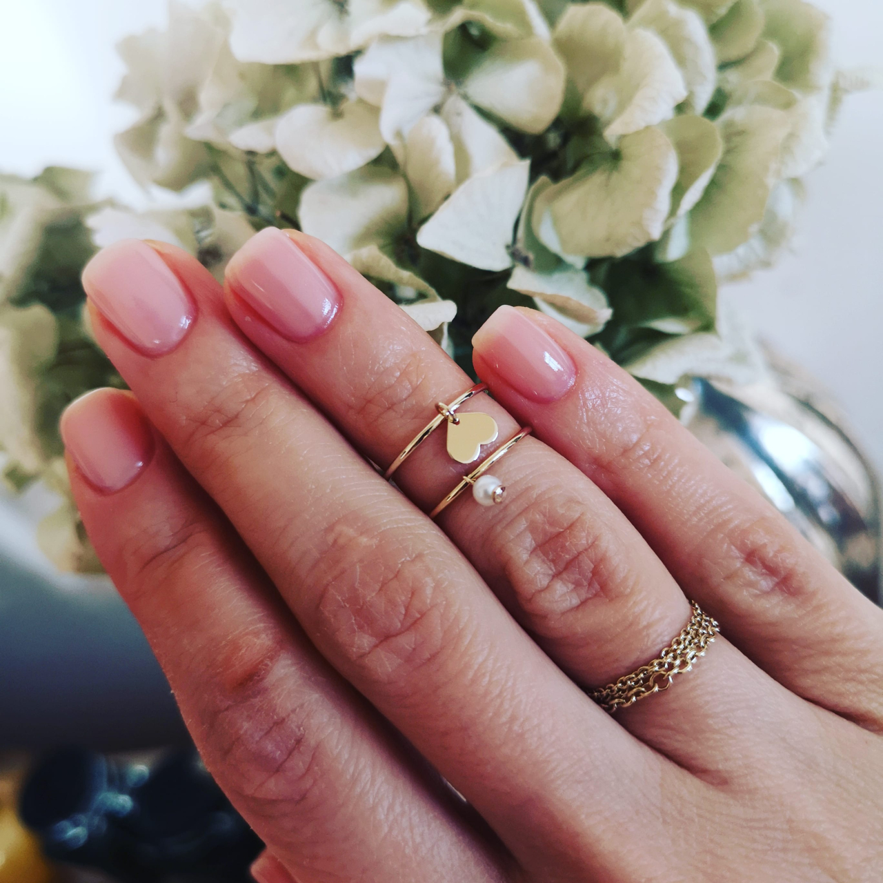 Inel falanga aur 14K cu inima [5]