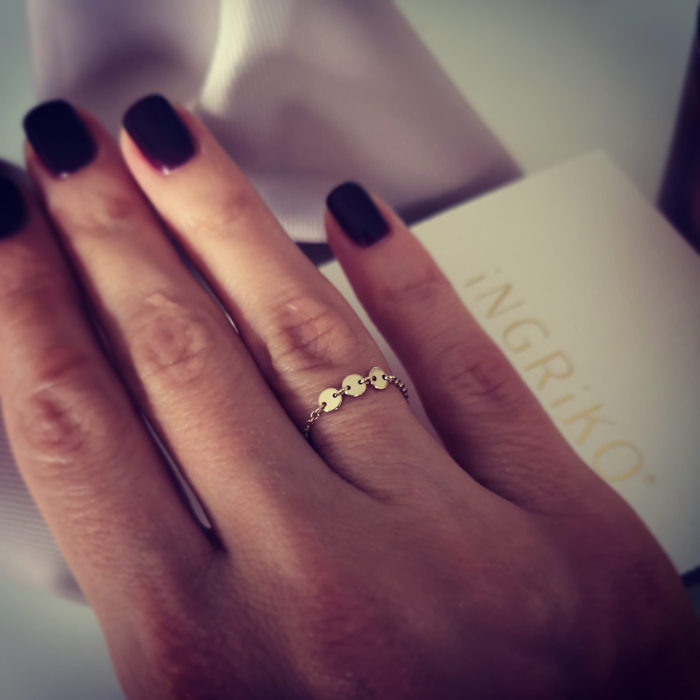 Inel lant Banuti, aur galben 14K [4]