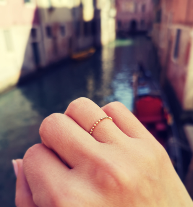 Inel lant Bilute, aur galben 14K [5]