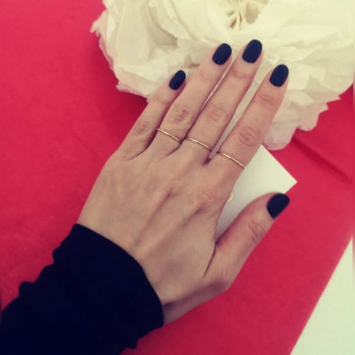 Inel subtire din aur galben 14K, minimalist si elegant image9