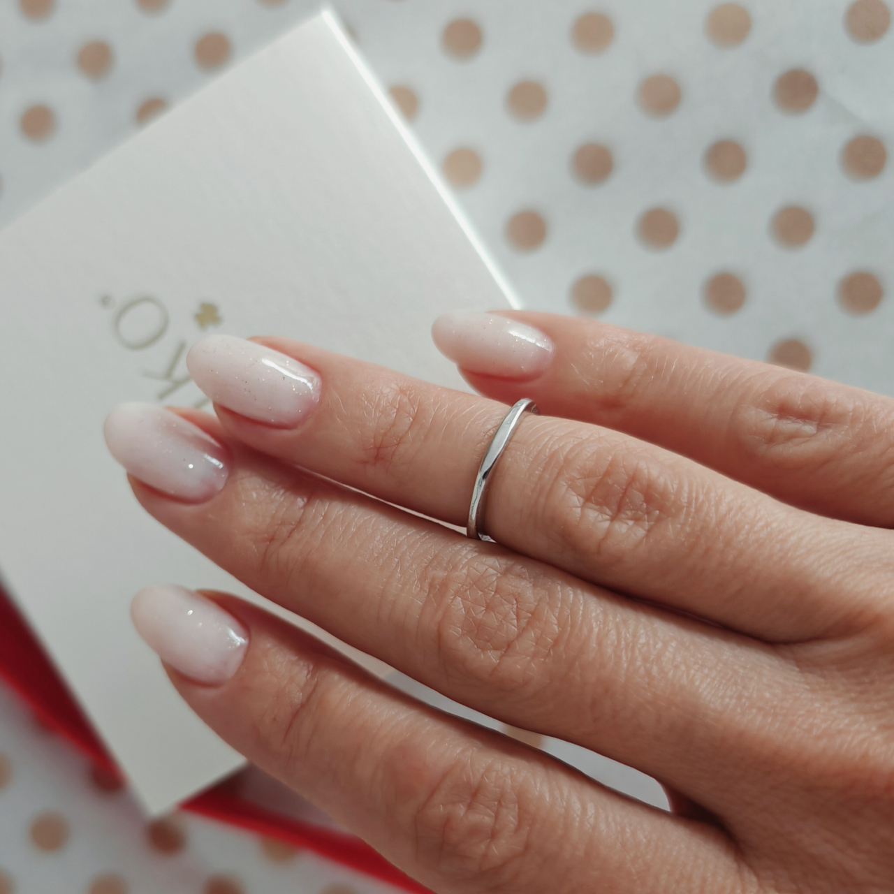 Inel texturat pentru falanga mijlocie, din argint 925 [2]