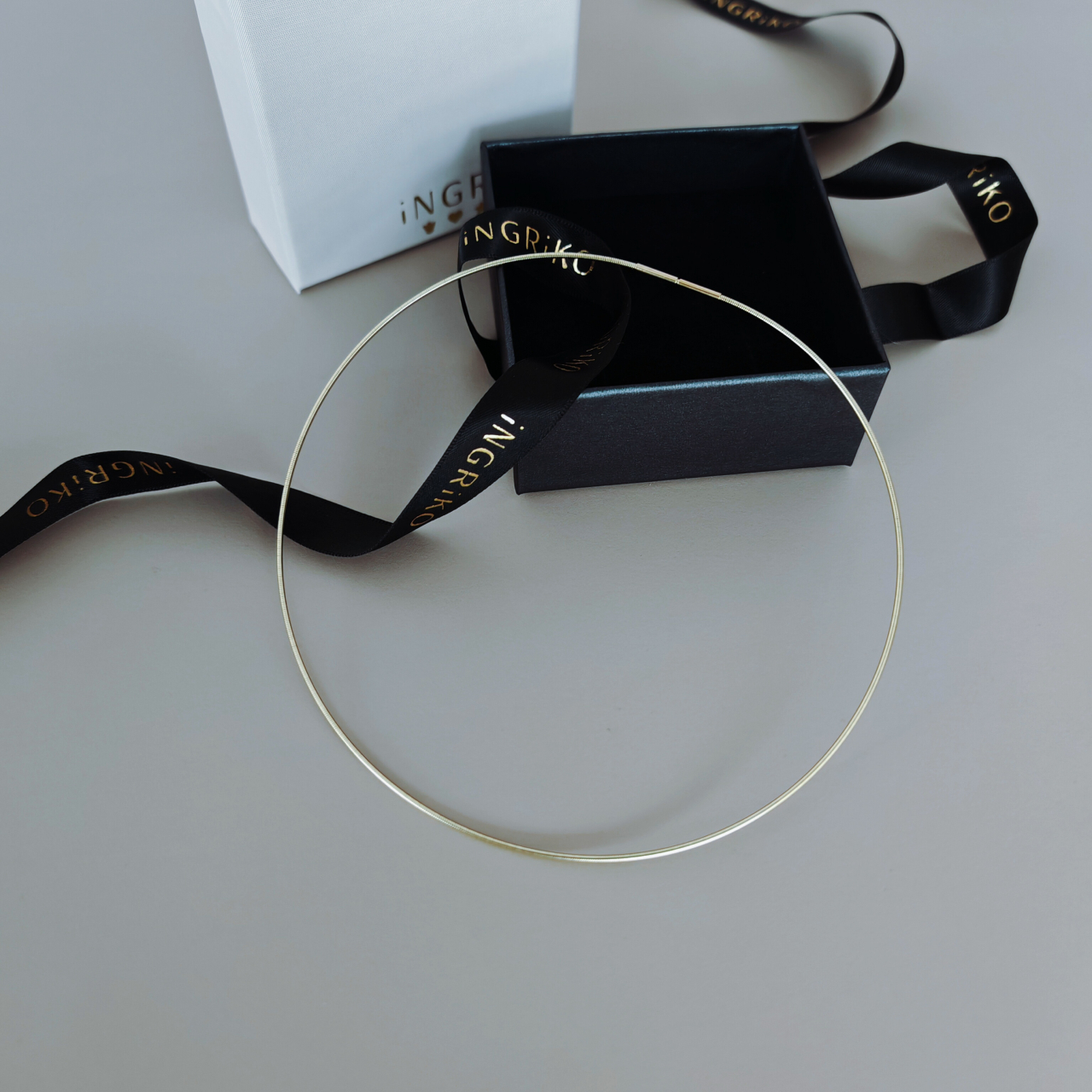 Colier aur 14K semirigid tip colan 42 cm [3]