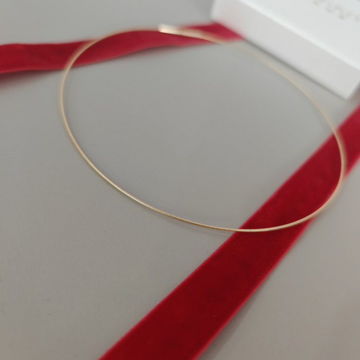 Lantisor 42 cm flexibil - argint 935 placat cu aur galben 18K [3]