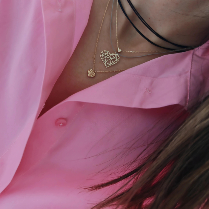 Lantisor Aur 14K cu Inima pentru Dama [5]