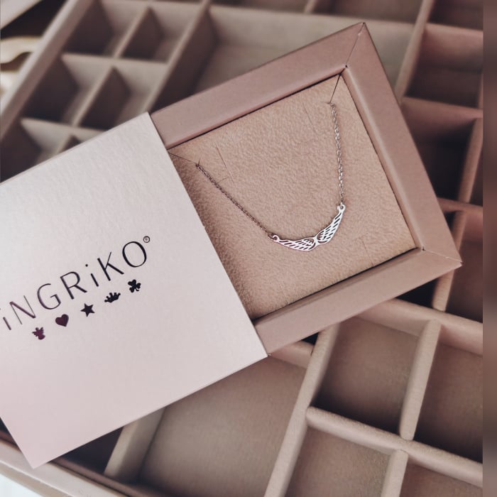 Lantisor cu aripi de inger din argint 925 rodiat [3]