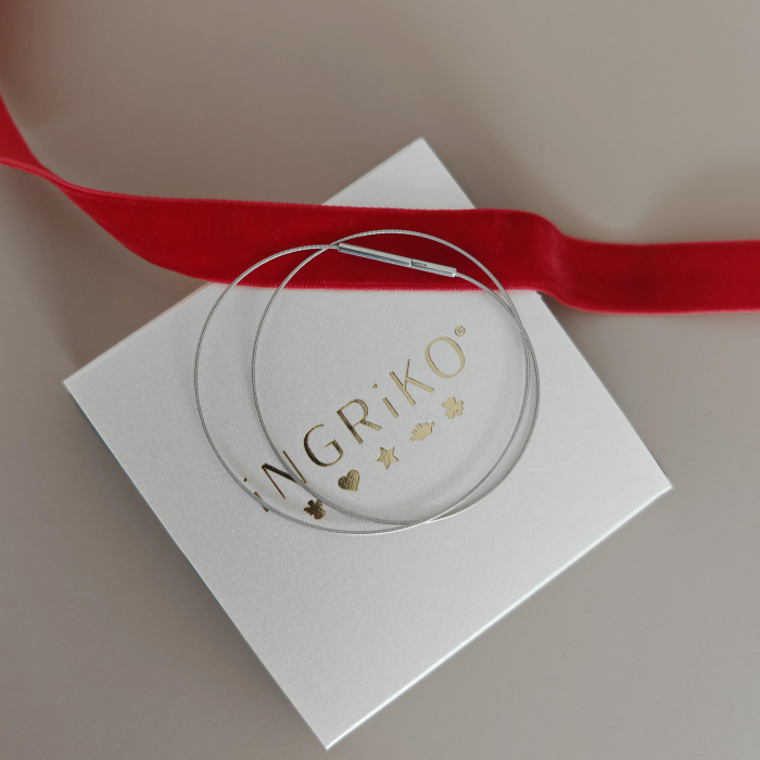 Lantisor flexibil din argint 935 rodiat – stil choker 35 cm [3]