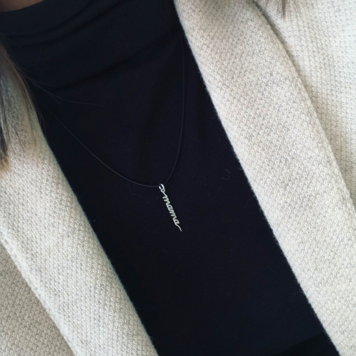 Pandantiv argint 925 mama pe snur reglabil [2]