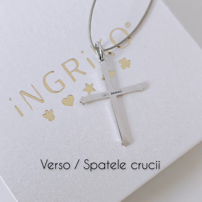 Pandantiv cruciulita argint 925 - colier snur reglabil [4]