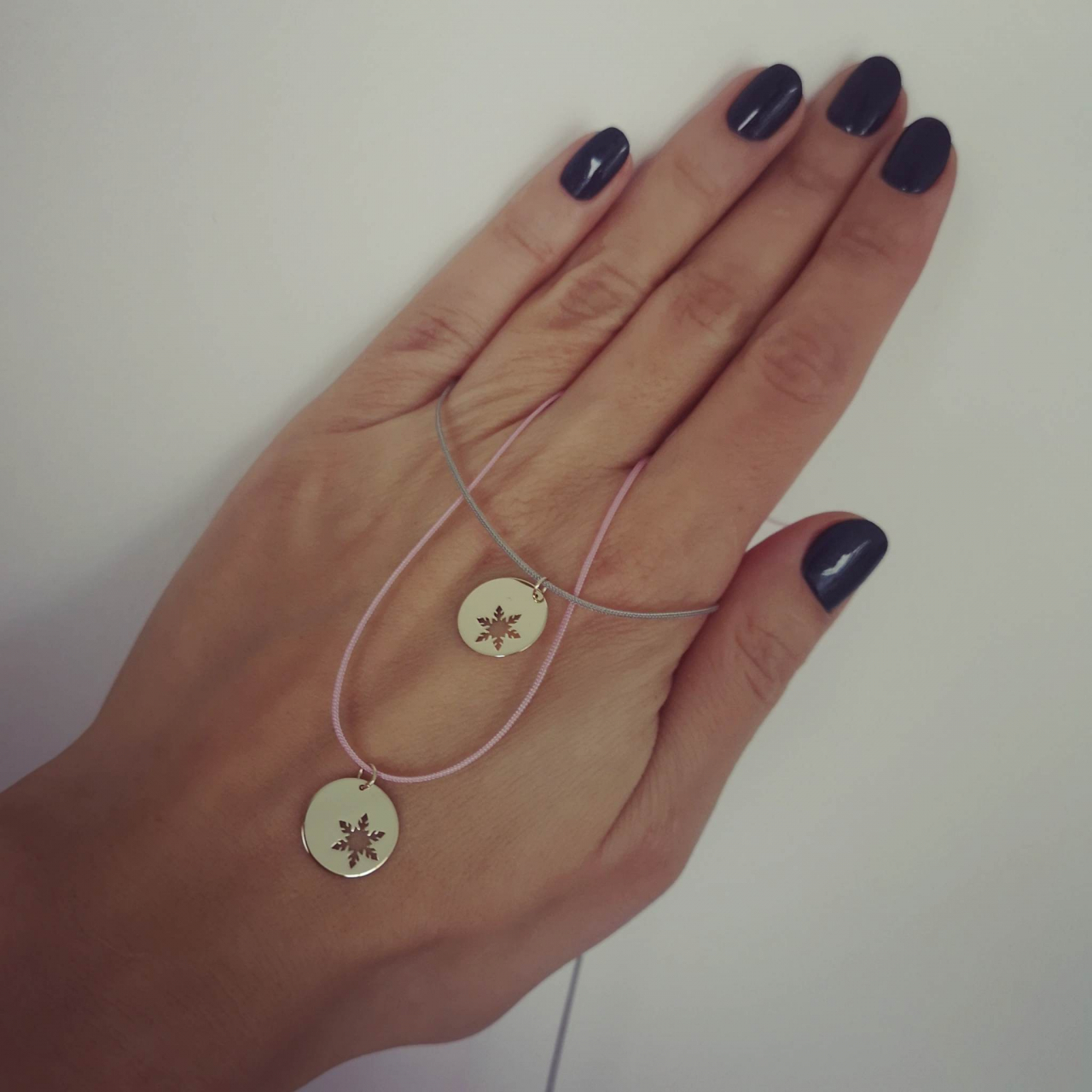 Pandantiv fulg de nea aur 14K [5]