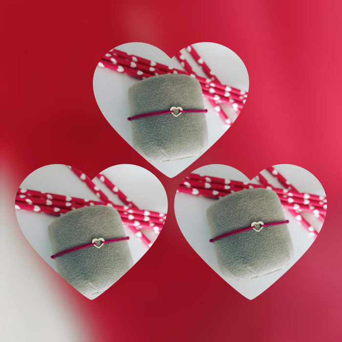 Set 3 bratari Mama si copii, inimi aur galben 14K [2]