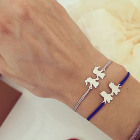 Bratara argint personalizata 2 frati / prieteni [2]