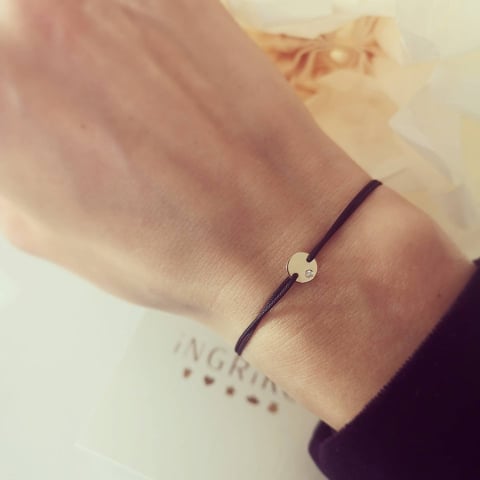 Bijuterii Personalizate - Bratara Banut cu DIAMANT, Aur 14K