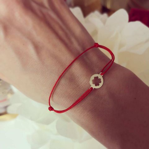 Bratara banut trifoi, aur galben 14K [1]