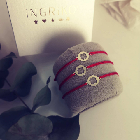 Bratara banut trifoi, aur galben 14K [3]