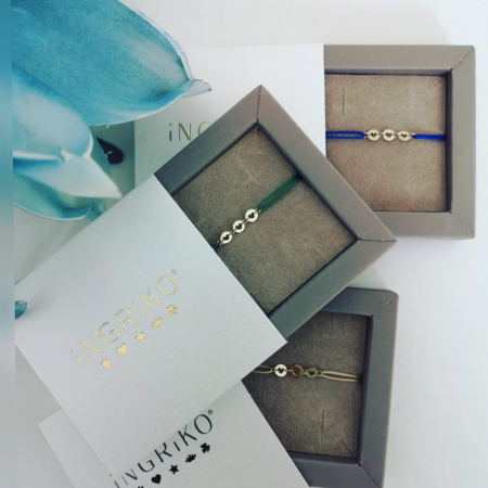 Bratara banuti inimi aur galben 14K [2]