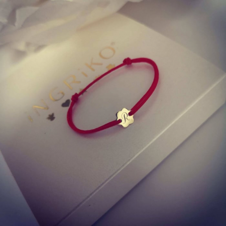 Bratara bebe cu aur 14K si initiala personalizata [3]