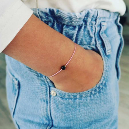 Bratara copii cu onix si biluta 2mm Aur 14K [1]