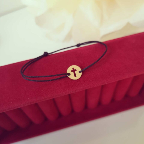 Bratara Cruciulita in banut, Aur Galben14K [2]