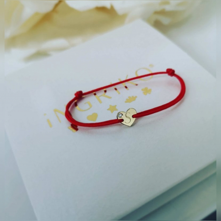 Bratara cu diamant inimioara aur 14K [2]