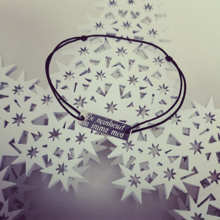 Bratara cu mesaj De neinlocuit in inima mea - argint 925 [1]