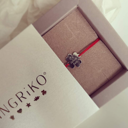 Bratara cu trifoi din argint 925 rodiat [7]