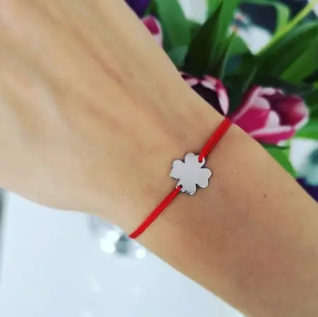 Bijuterii Personalizate - Bratara cu trifoi din argint 925 rodiat
