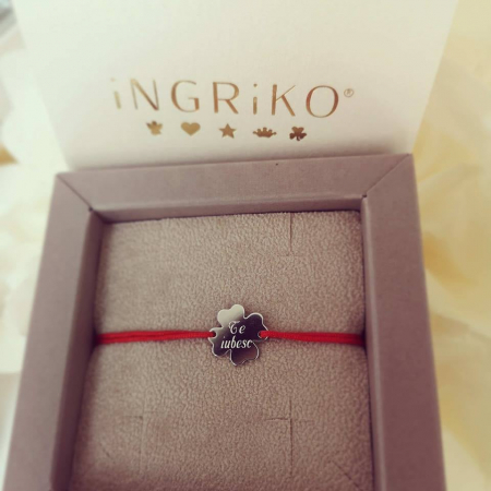 Bratara cu trifoi din argint 925 rodiat [1]