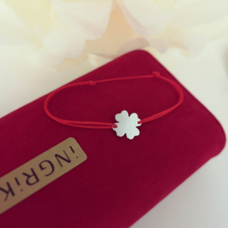 Bratara cu trifoi din argint 925 rodiat [4]