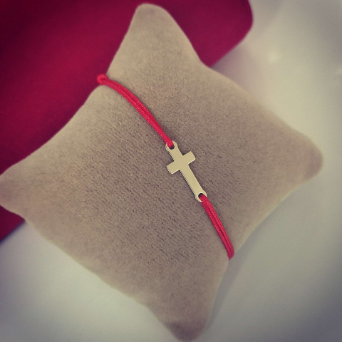 Bratara de glezna, cruciulita aur 14K [1]