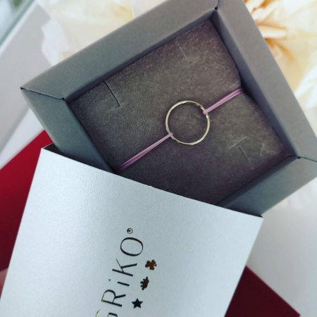 Bratara de picior cu inel veriga aur 14K [1]