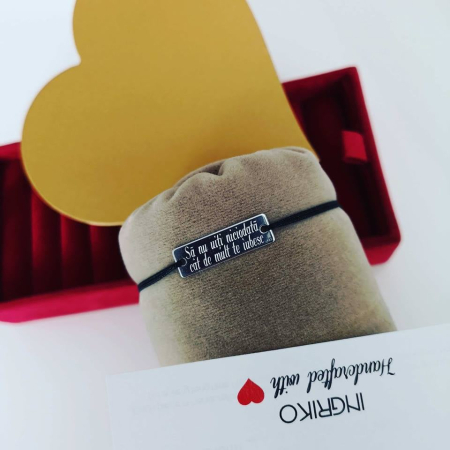 Bratari personalizate - Bratara gravata argint Sa nu uiti niciodata cat de mult te iubesc